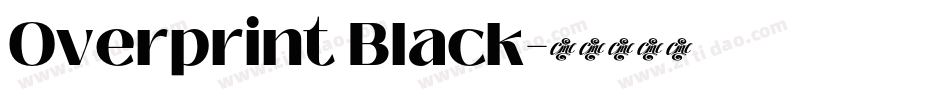 Overprint Black字体转换